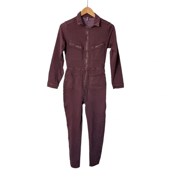 NWT Free People Lennox Jumpsuit Bitter Barks S - Picture 4 of 8